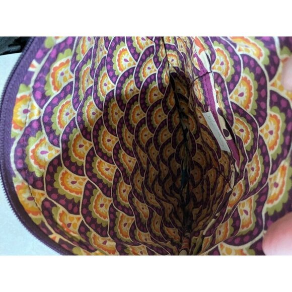 Vera Bradley Cross Over Purse Purple Paisley Quilted Hipster Purse Bag 10 X 11 - Picture 11 of 12